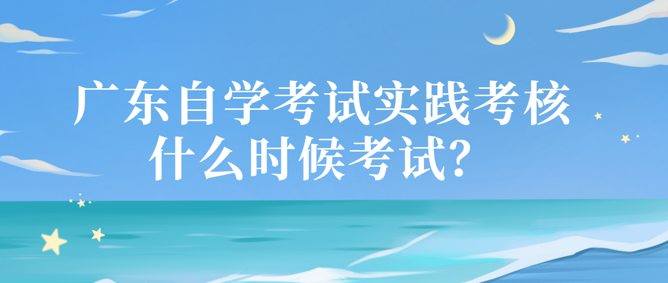 广东自学考试实践考核什么时候考试？