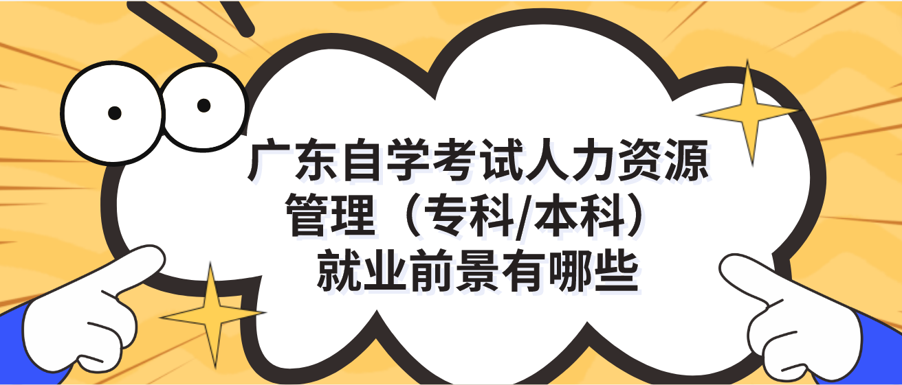 广东自学考试人力资源管理（专科/本科）就业前景有哪些