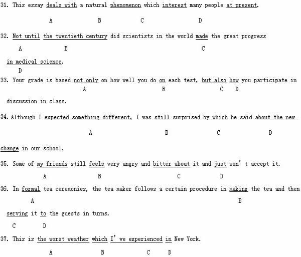 全国2008年1月高等教育自学考试基础英语试题(图1) 全国2008年1月高等教育自学考试基础英语试题(图1)